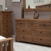 Rustic Solid Oak Furniture 5 Drawer Wellington Chest